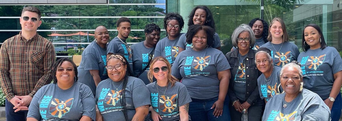 outdoor group photo of staff