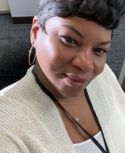 Woman looking at the camera