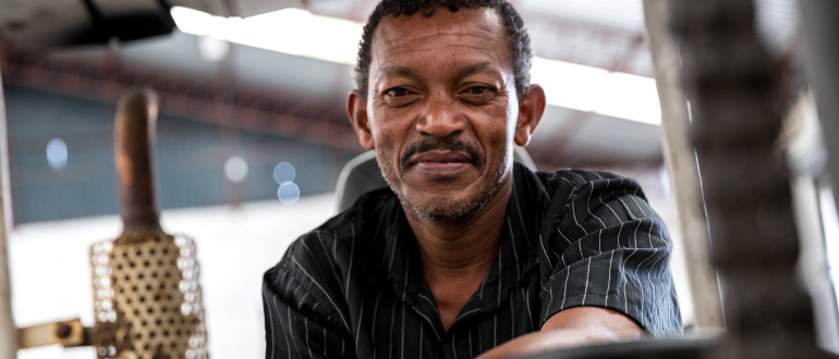 Man smiling at camera
