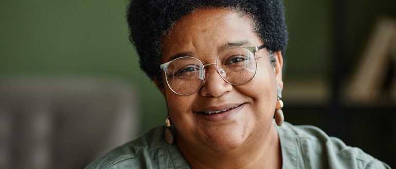 Woman smiling at the camera
