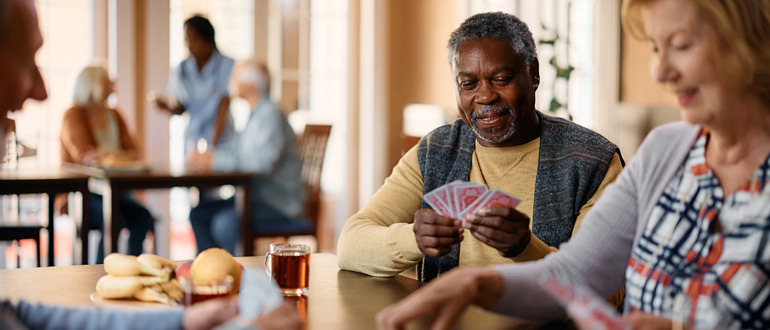 Man playing cards