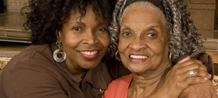 Women smiling