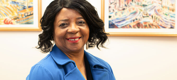 Woman smiling at the camera