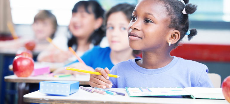 Child in a classroom