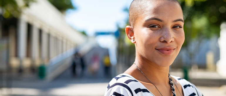 Woman smiling at the camera