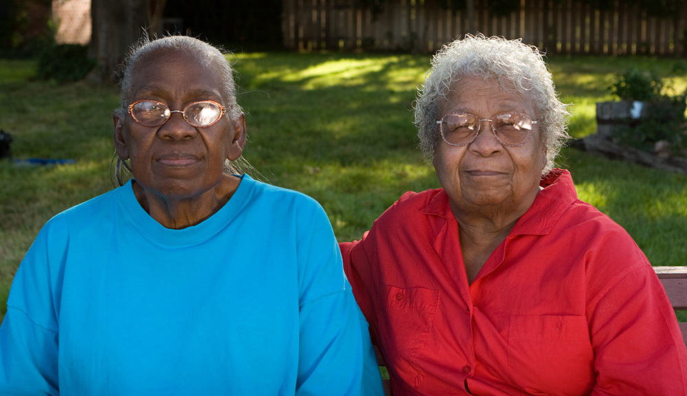 image of two elderly women